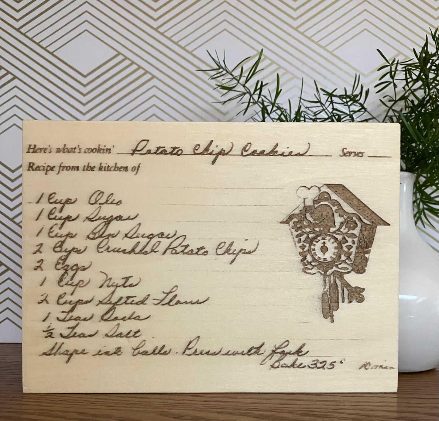 Wooden Recipe Plaque